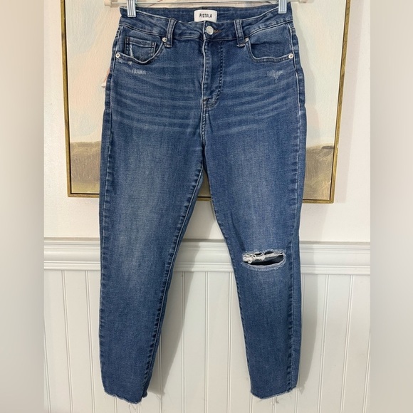 PISTOLA High Rise Distressed Jeans Size 29 - Picture 2 of 9